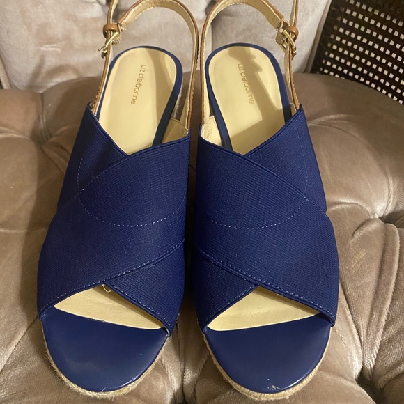 Liz Claiborne Navy Hemp Wedge size 8.5 - Picture 8 of 8